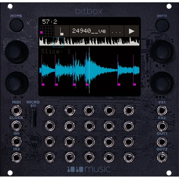 1010music bitbox mk2 Módulo de muestreo intuitivo para Eurorack (26 HP, negro)