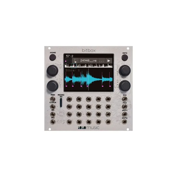 1010music bitbox mk2 Módulo de muestreo intuitivo para Eurorack (26 HP, plateado)