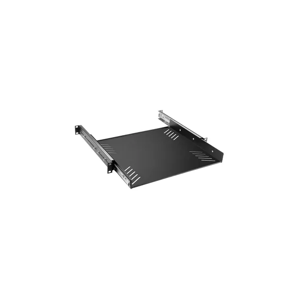 Adam Hall Bandeja extraíble para montaje en rack de 19″ con guías para cajones (1 RU)