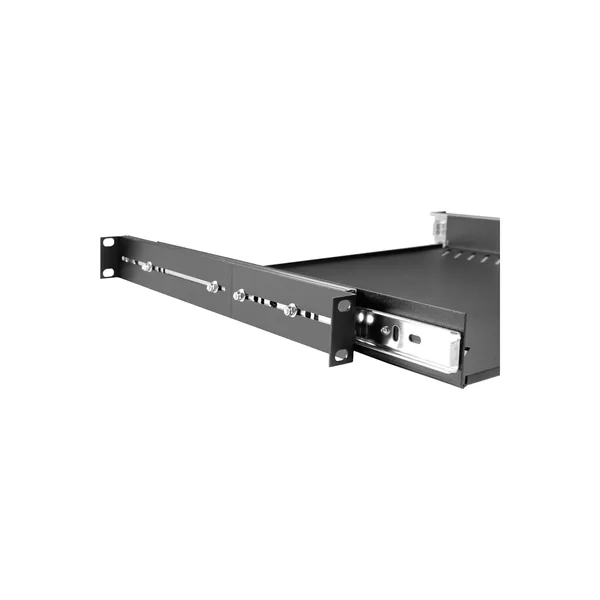 Adam Hall Bandeja extraíble para montaje en rack de 19″ con guías para cajones (1 RU)