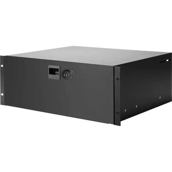 Cajón para rack de acero Adam Hall de 19″ con cerradura de combinación incorporada (4 RU)