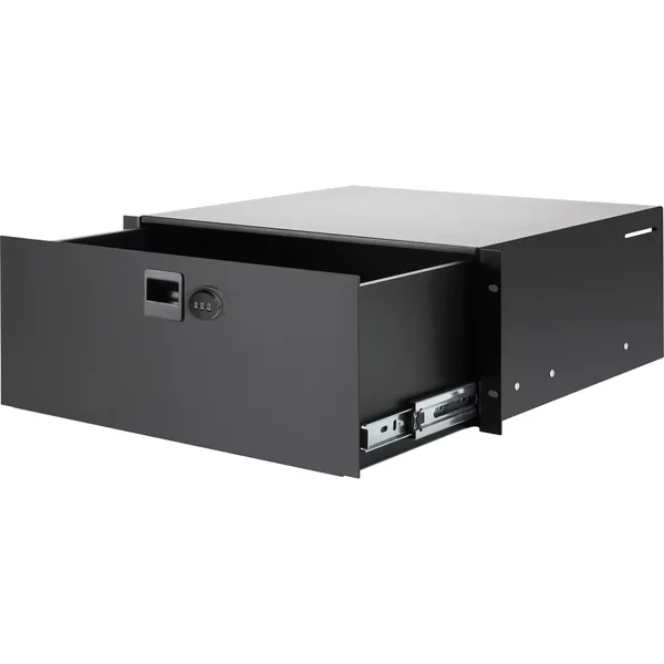 Cajón para rack de acero Adam Hall de 19″ con cerradura de combinación incorporada (4 RU)