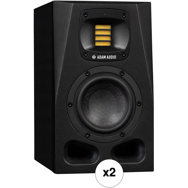 Adam Professional Audio A4V 130W 4″ Kit de monitor de estudio de campo cercano activo de 2 vías (par)