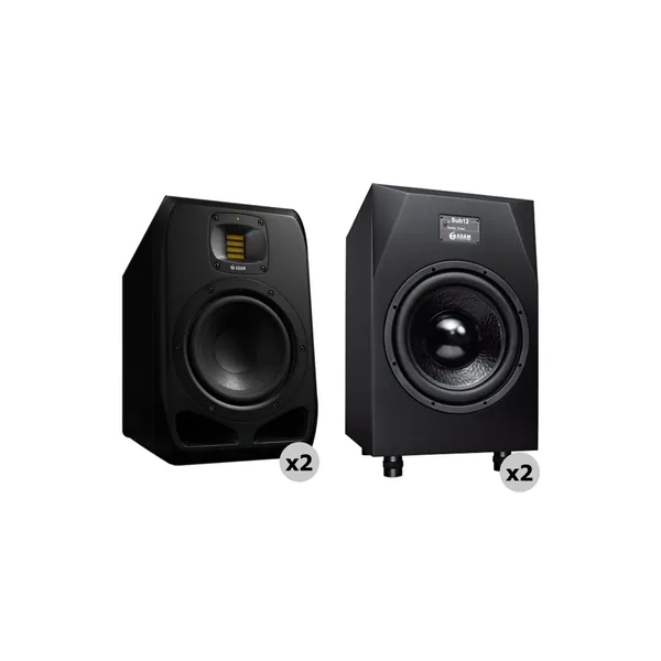 Adam Professional Audio El sistema Hamburg Matched 2.2 con monitores de 2 vías de 7″ y subwoofers de 12″