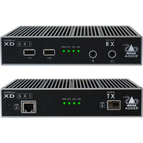 Adder AdderLink XD Par de extensores Displayport 4K estándar único con cables de red de EE. UU.