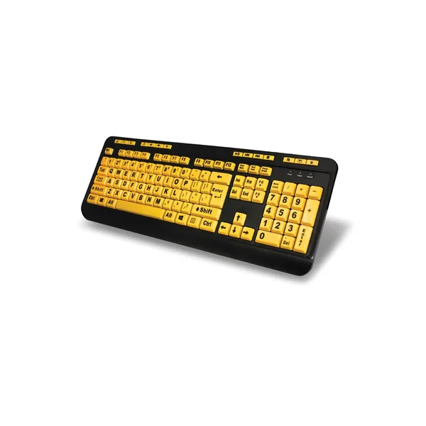 Adesso EasyTouch 132 Luminoso 4x Teclado de escritorio multimedia con impresión grande