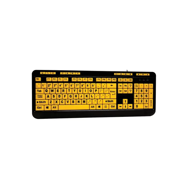 Adesso EasyTouch 132 Luminoso 4x Teclado de escritorio multimedia con impresión grande
