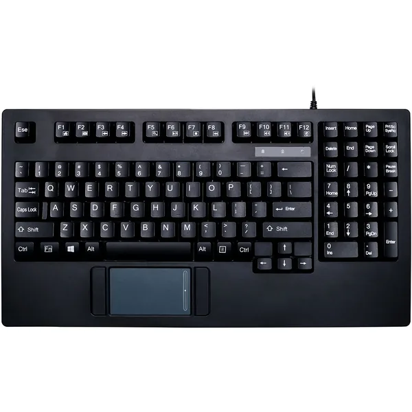 Teclado con panel táctil Adesso EasyTouch para montaje en bastidor (1 RU)