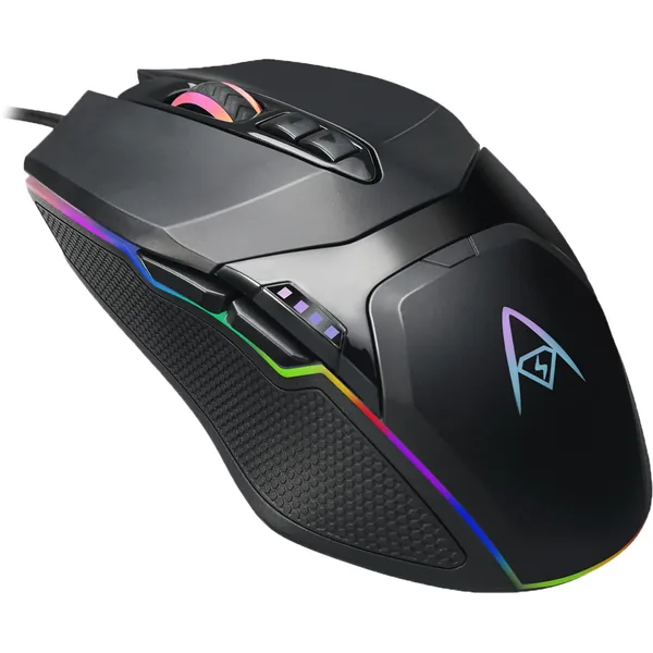 Ratón para juegos ambidiestro iluminado de 7 botones Adesso iMouse X5