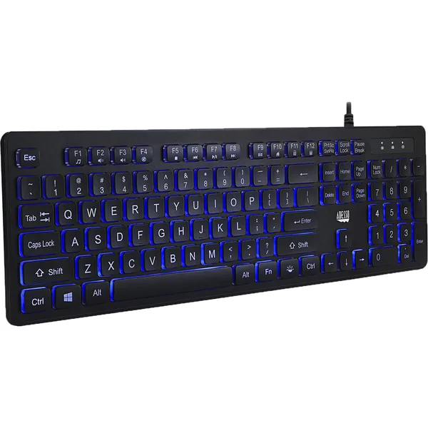 Teclado iluminado antimicrobiano con letra grande Adesso