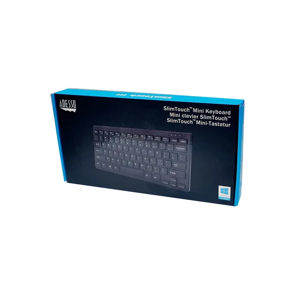 Adesso SlimTouch Mini teclado con cable (negro)