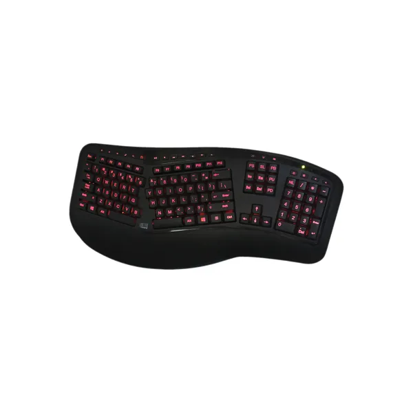 Adesso Tru-Form 150 Teclado ergonómico iluminado de 3 colores (negro)