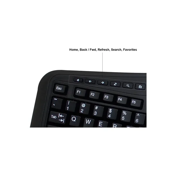 Adesso TruForm 450 Teclado ergonómico con panel táctil USB