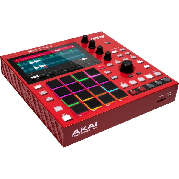 Centro de producción musical independiente Akai Professional MPC One+ con sampler y secuenciador (rojo)