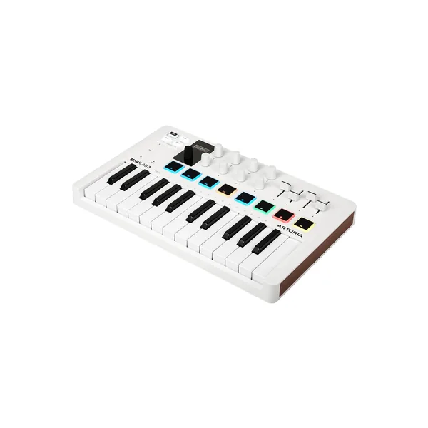 Controlador de almohadilla USB Akai Professional MPD218 con controlador de teclado Arturia MiniLab 3 y kit de pedal de sostenido