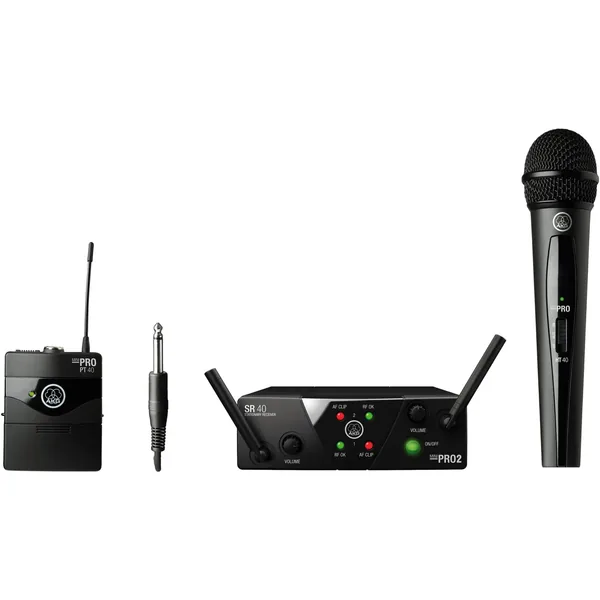 AKG WMS40 Mini sistema dual inalámbrico de mano y petaca (canales A y C)