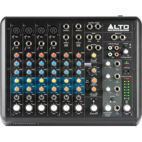 Alto Professional TrueMix 800 Mezclador analógico portátil de 8 canales con USB