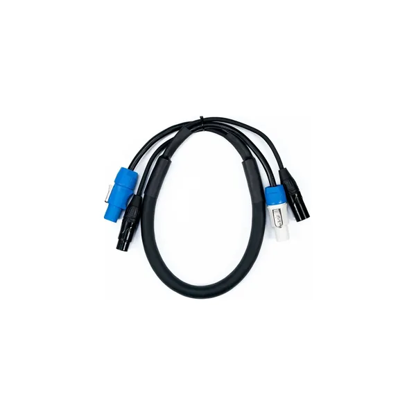 American DJ 3-Pin XLR + powerCON In/Out Combo Link Cable (3′)