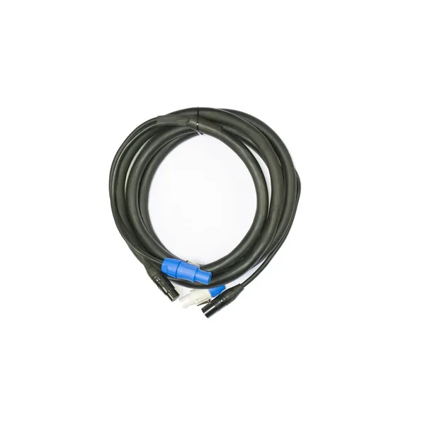 American DJ 5-Pin XLR DMX Locking Power Link Combo Cable (12′)