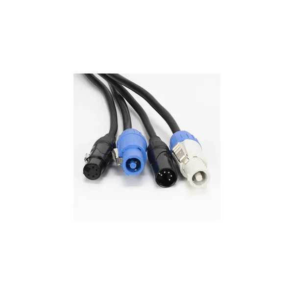 American DJ 5-Pin XLR DMX Locking Power Link Combo Cable (6′)