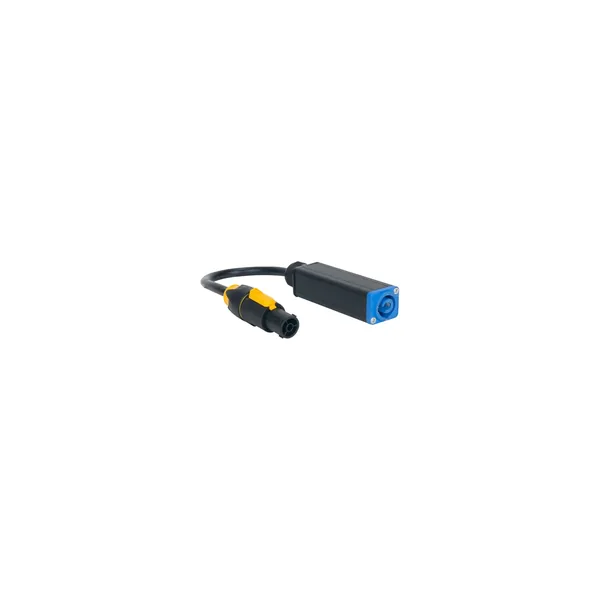 American DJ IP65 Locking Power Connector to Standard Locking Power Connector (1′, Blue)