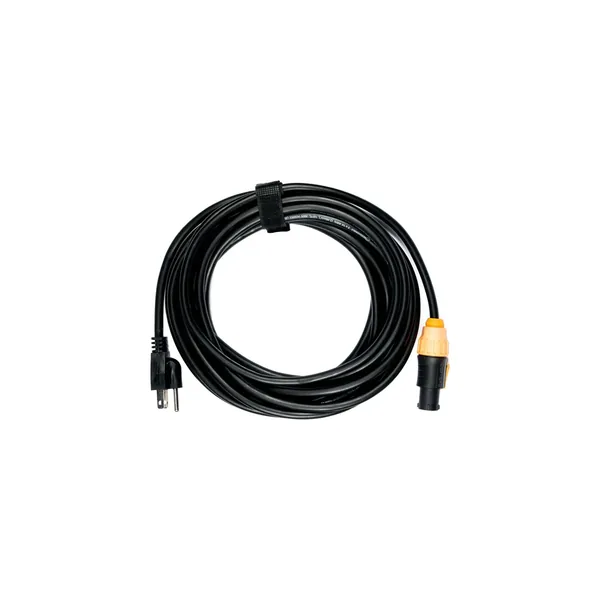 American DJ IP65 Power Link to Edison 3-Prong Power Cable, 25′