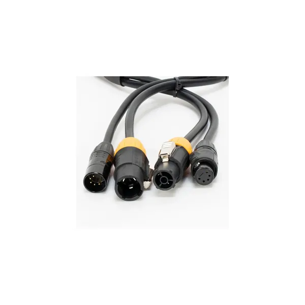 American DJ True Cable combinado de enlace de alimentación con bloqueo DMX de 5 pines (6′)
