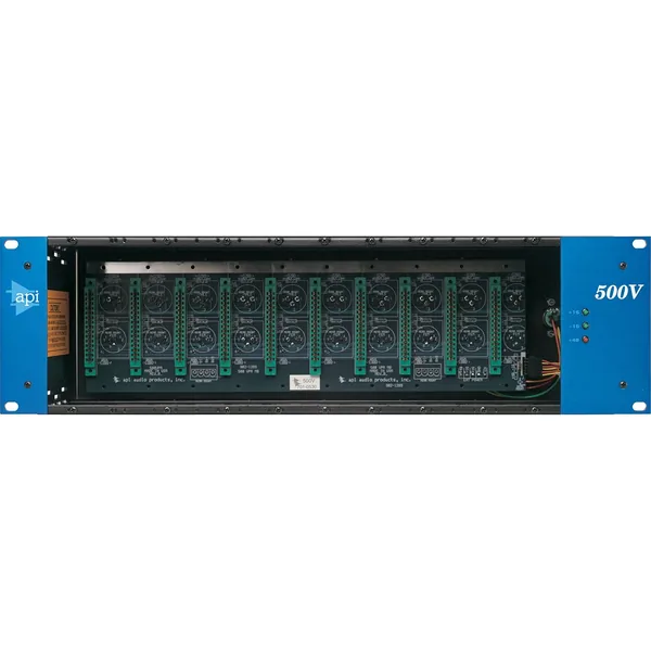 API AUDIO 500VPR Chasis en rack serie 500 de 10 ranuras con fuente de alimentación L200PS