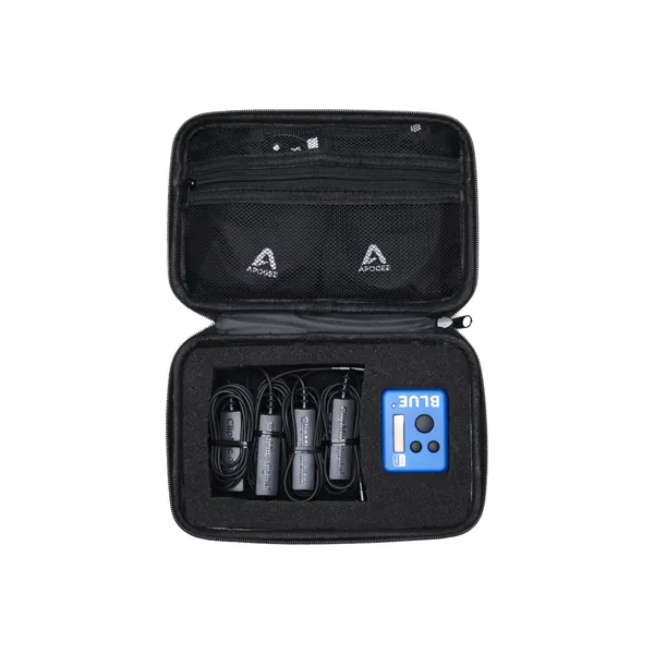 Apogee Electronics ClipMic digital 2 Lavalier Kit de micrófono con 4 micrófonos y sincronización de código de tiempo Bluetooth Atomos UltraSync