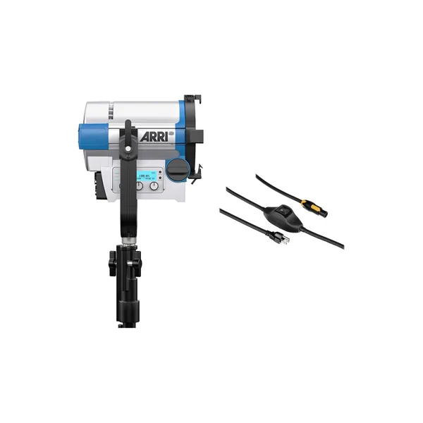 ARRI L5-C Plus RGB LED Fresnel Light con kit de cable de alimentación de 23′ (azul/plateado, manual)