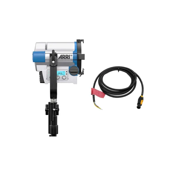 ARRI L5-C Plus RGB LED Fresnel Light con kit de cable de alimentación de 5′ (azul/plateado, manual)