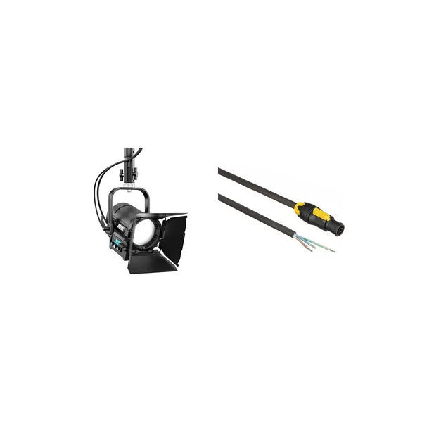 ARRI L5-C Plus RGB LED Fresnel Light con kit de cable de red (negro, operado por poste)