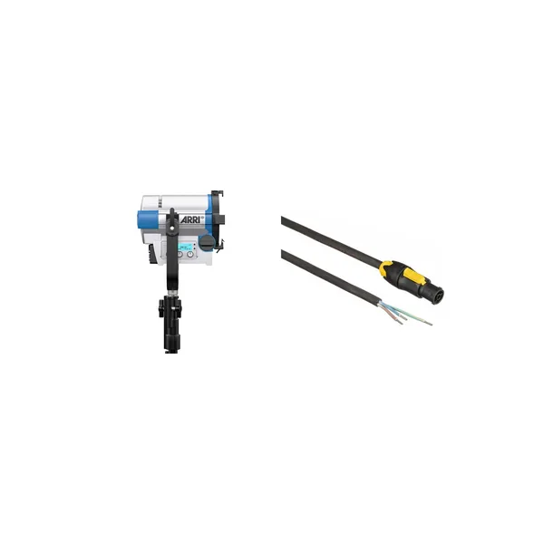 ARRI L5-C Plus RGB LED Fresnel Light con kit de cable de red (azul/plata, operado por poste)