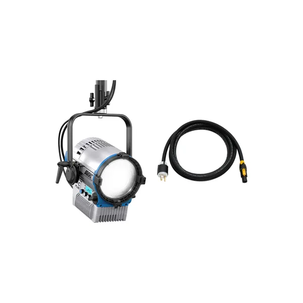 ARRI L7-C Plus RGB LED Fresnel Light con kit de cable de alimentación de 23′ (azul/plateado, manual)