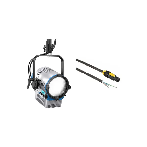 ARRI L7-C Plus RGB LED Fresnel Light con kit de cable de alimentación de 5′ (azul/plateado, manual)