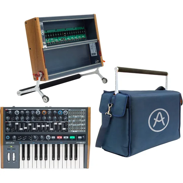 Paquete Arturia Art of Brute con MiniBrute 2, RackBrute 6U y BruteBag