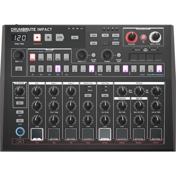 Arturia DrumBrute Impact Special Edition Noir Caja de ritmos analógica (negro)