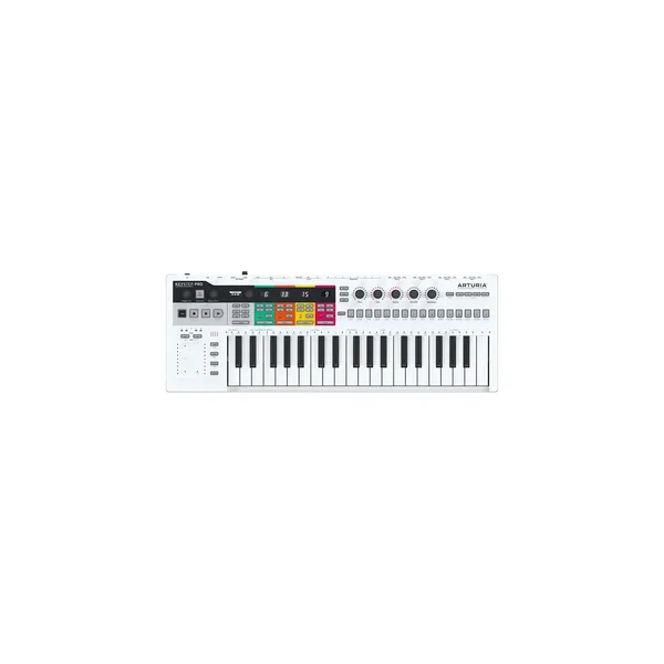 Controlador de rendimiento y secuenciación multifuncional Arturia KeyStep Pro (blanco)