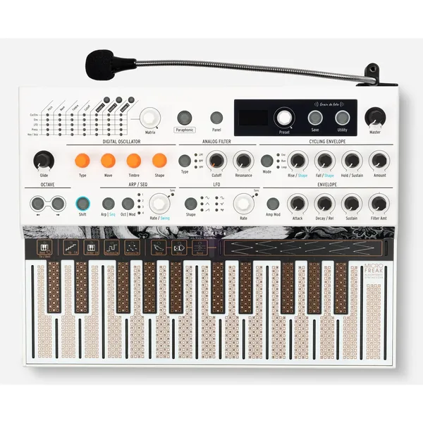 Arturia MicroFreak Vocoder Sintetizador híbrido analógico/digital con osciladores digitales avanzados (edición limitada blanco)
