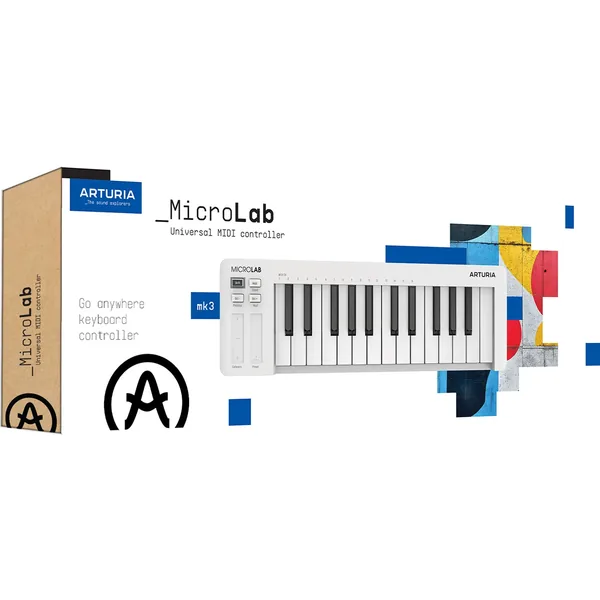 Arturia MicroLab mk3 Teclado de control MIDI USB-C de 25 teclas (blanco)