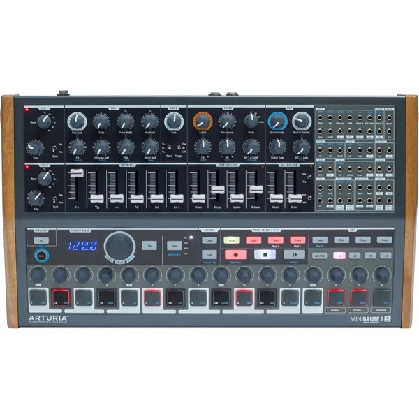 Sintetizador/secuenciador analógico semimodular Arturia MiniBrute 2S con Patchbay de 48 puntos