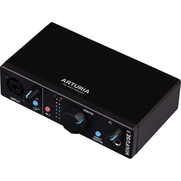 Arturia MiniFuse 1 Interfaz de audio portátil 1×2 USB tipo C (negro)