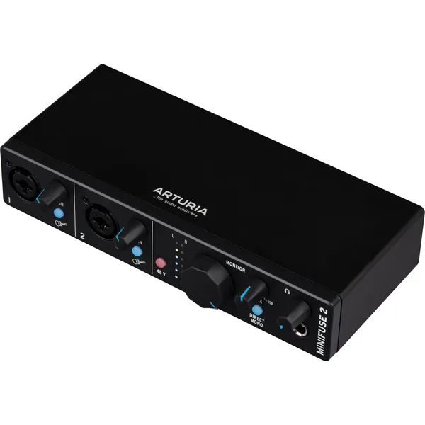 Arturia MiniFuse 2 Interfaz de audio/MIDI portátil 2×2 USB tipo C (negro)