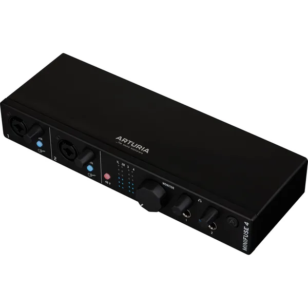 Arturia MiniFuse 4 Interfaz de audio/MIDI portátil 4×4 USB tipo C (negro)