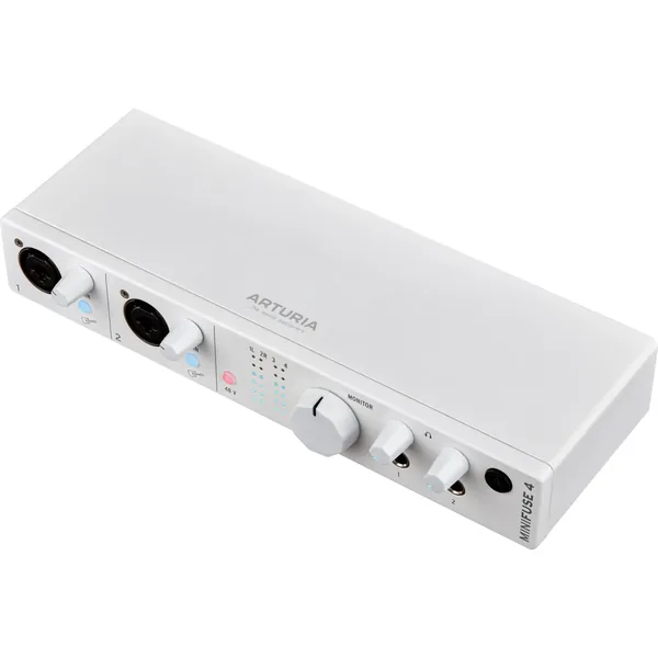 Arturia MiniFuse 4 Interfaz de audio/MIDI portátil 4×4 USB tipo C (blanco)