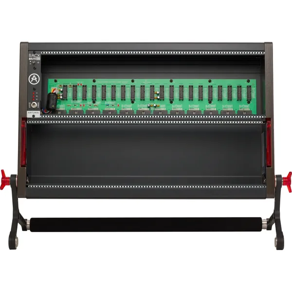 Arturia RackBrute 6U Eurorack Case con sistema de enlace integrado (176 HP, Noir)