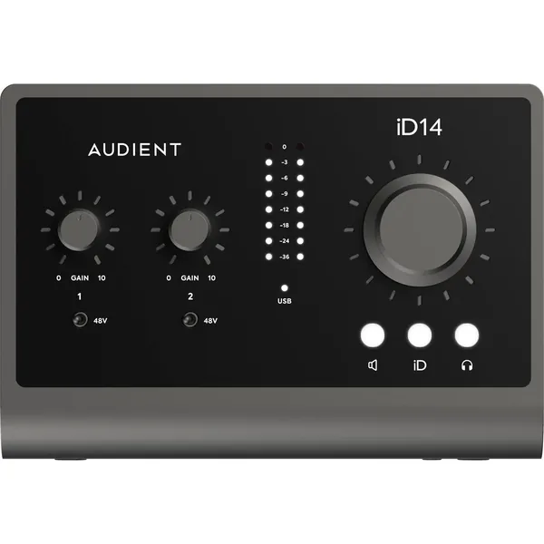 Interfaz de audio USB tipo C de escritorio Audient iD14 MKII 10×6