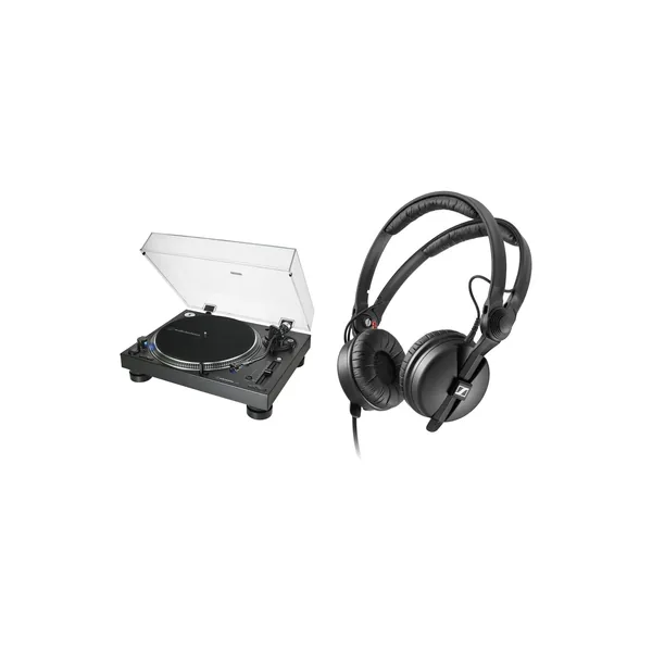 Audio-Technica AT-LP140XP Direct Drive Professional DJ Turntable Kit with Headphones