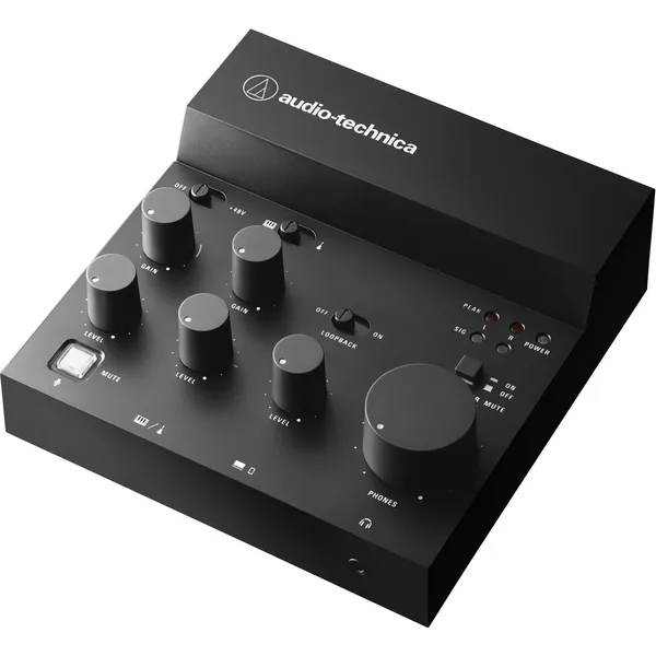 Audio-Technica AT-UMX3 Mezclador de audio USB para transmisión en vivo (negro)