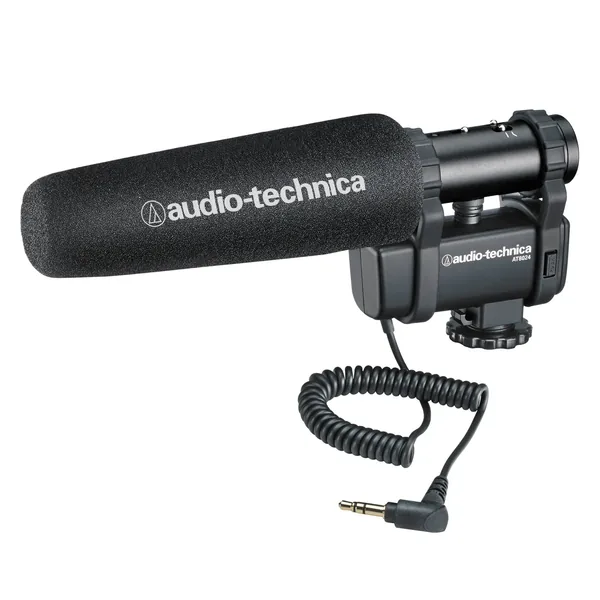 Audio-Technica AT8024 Micrófono estéreo/mono para montaje en cámara